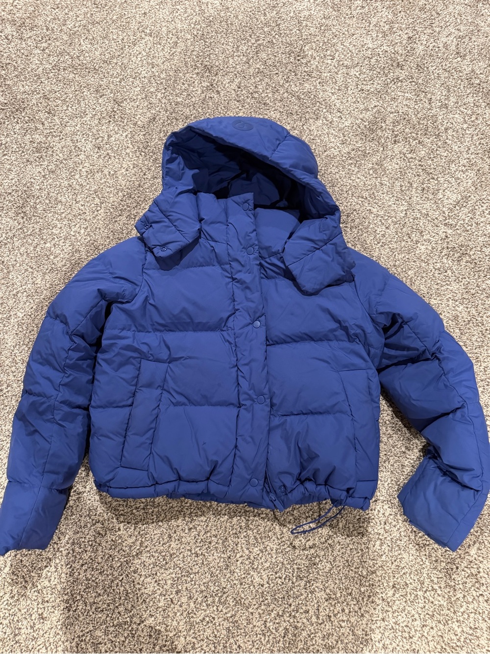 Women’s lululemon athletica Royal Blue Wunderpuff Hooded Puffer Jacket
